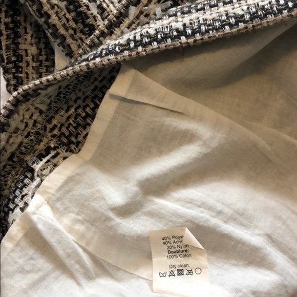 New Madewell Cross Weave textured tweed boucle striped suiting career mini skirt - Picture 9 of 12